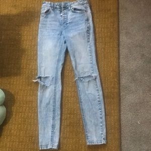 Blue skinny jeans